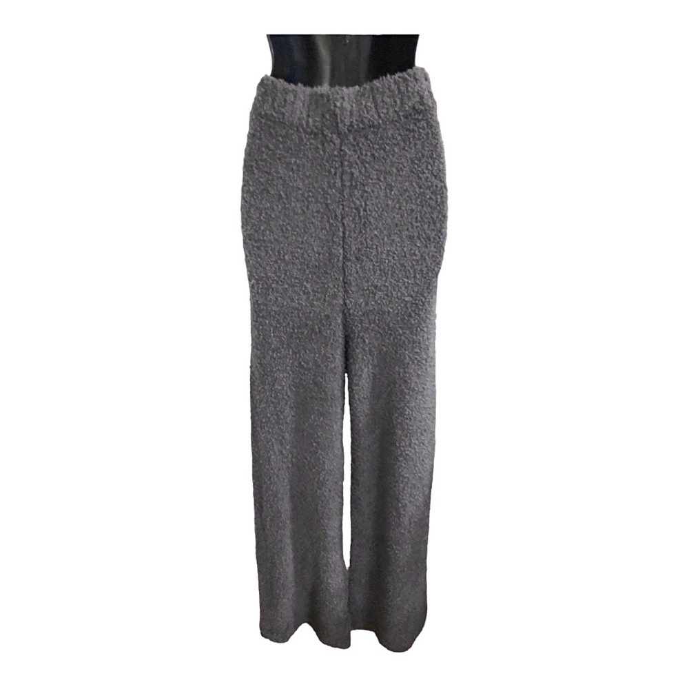 LA Grown Stay Cozy fuzzy gray terry cloth look loungewear pants size XL new‎
